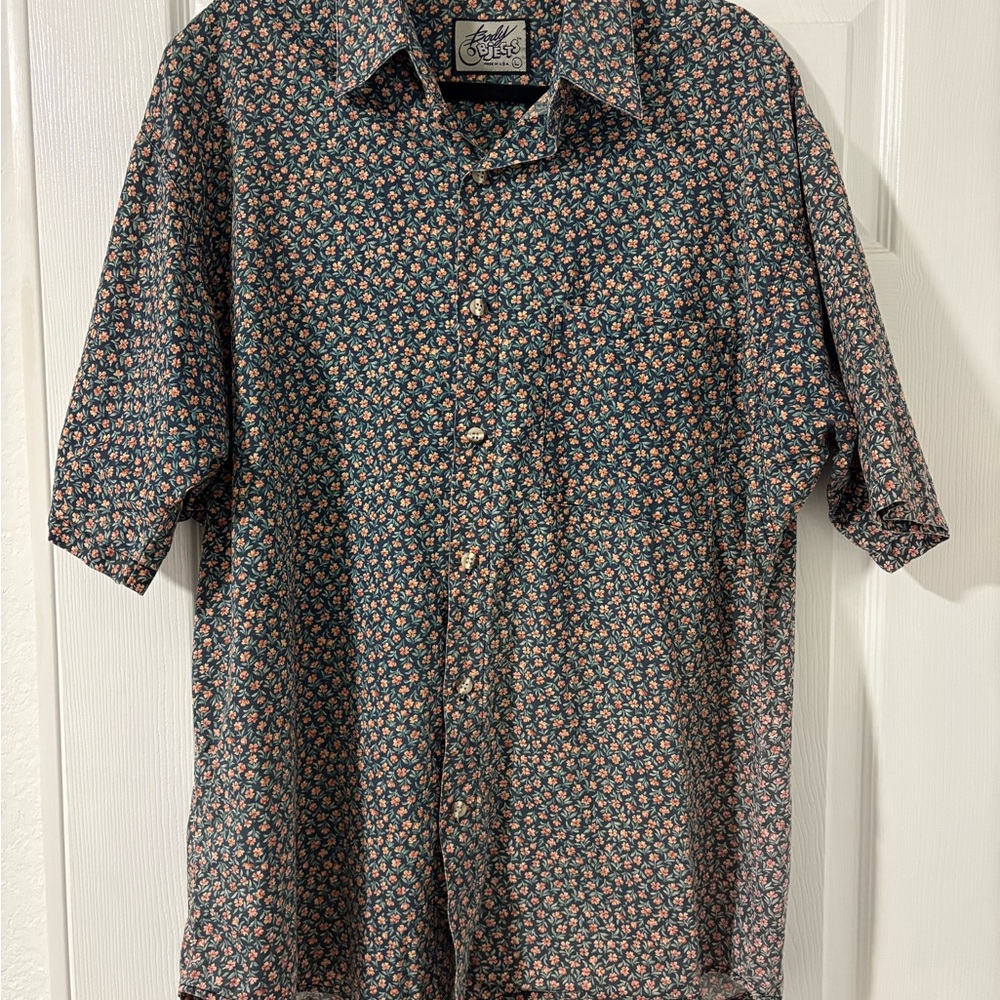 Vintage Body Objects Men's Floral Button Down Shirt